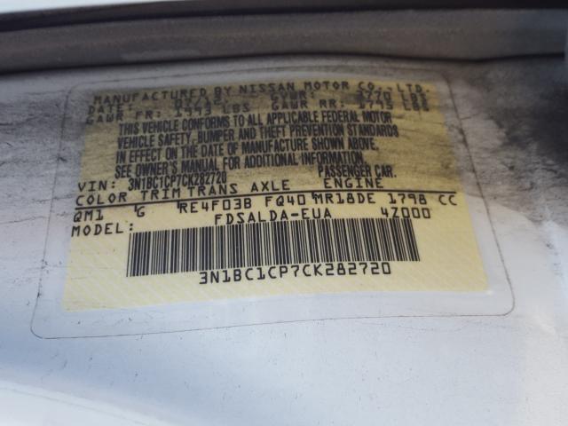 Photo 9 VIN: 3N1BC1CP7CK282720 - NISSAN VERSA S 