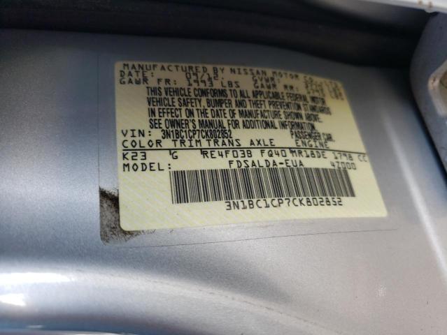 Photo 9 VIN: 3N1BC1CP7CK802852 - NISSAN VERSA S 