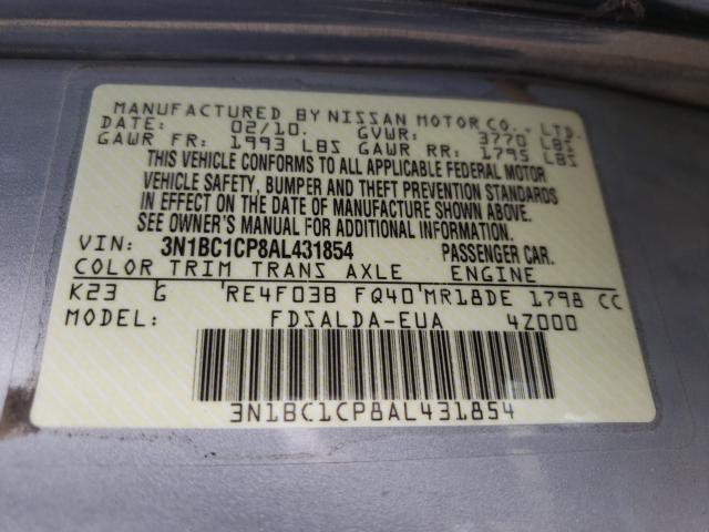 Photo 9 VIN: 3N1BC1CP8AL431854 - NISSAN VERSA S 