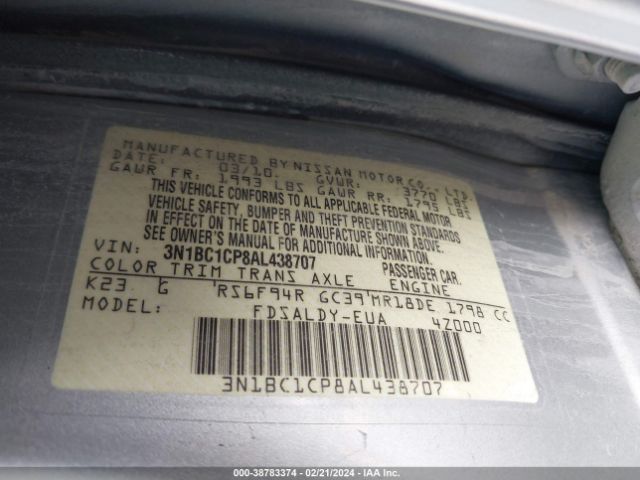 Photo 8 VIN: 3N1BC1CP8AL438707 - NISSAN VERSA 