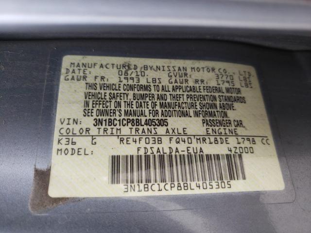 Photo 9 VIN: 3N1BC1CP8BL405305 - NISSAN VERSA S 