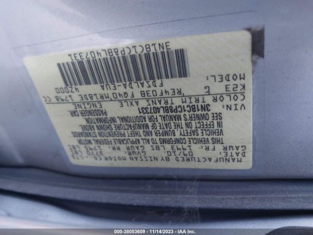 Photo 8 VIN: 3N1BC1CP8BL407331 - NISSAN VERSA 