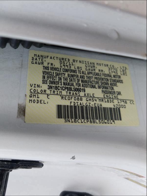 Photo 9 VIN: 3N1BC1CP8BL506019 - NISSAN VERSA S 