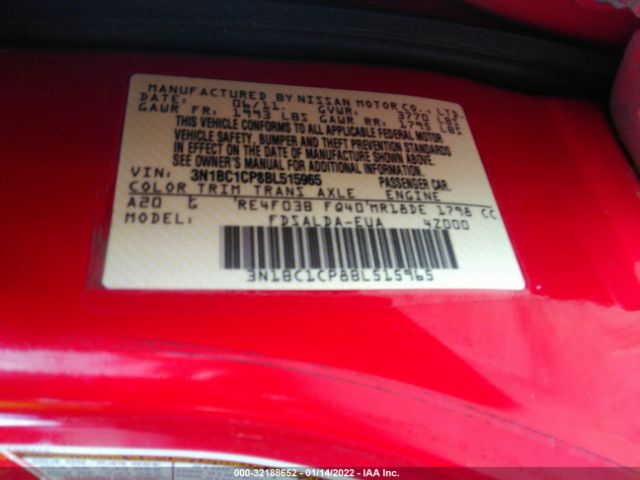 Photo 8 VIN: 3N1BC1CP8BL515965 - NISSAN VERSA 