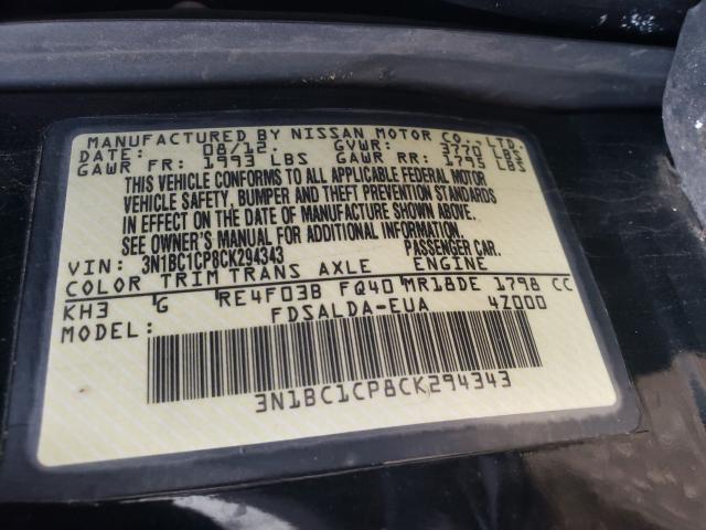 Photo 9 VIN: 3N1BC1CP8CK294343 - NISSAN VERSA S 