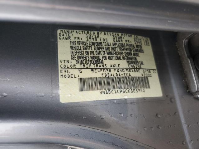 Photo 12 VIN: 3N1BC1CP8CK805940 - NISSAN VERSA 