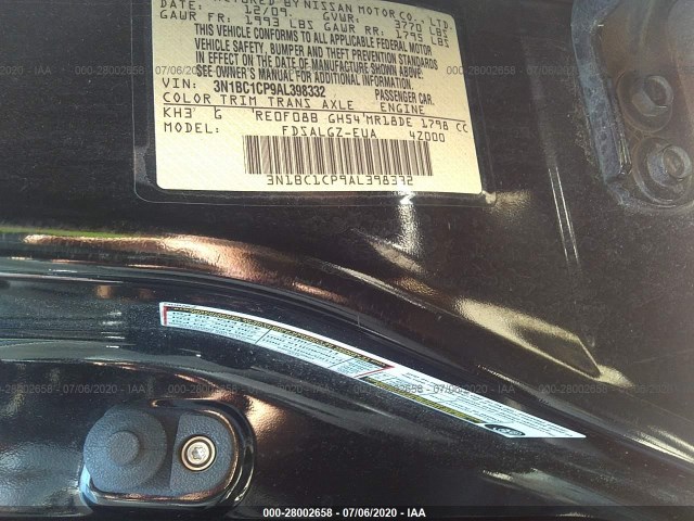 Photo 8 VIN: 3N1BC1CP9AL398332 - NISSAN VERSA 