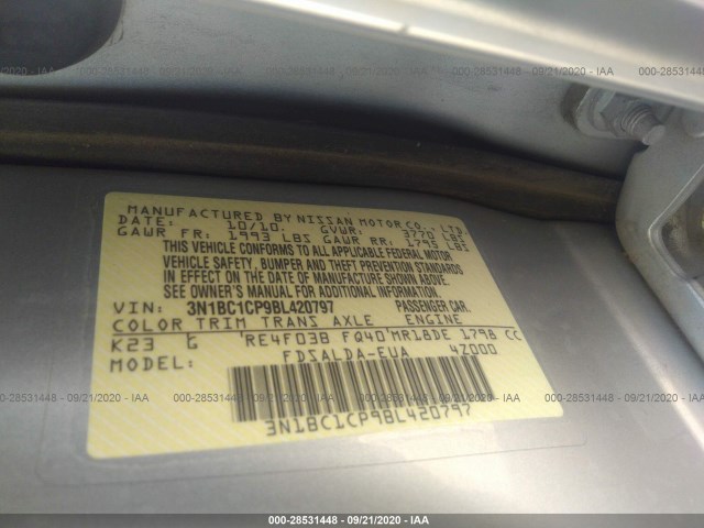 Photo 8 VIN: 3N1BC1CP9BL420797 - NISSAN VERSA 