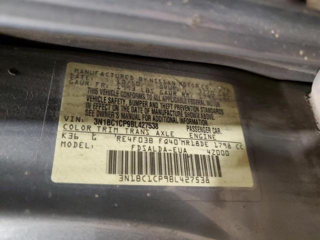 Photo 11 VIN: 3N1BC1CP9BL427538 - NISSAN VERSA 