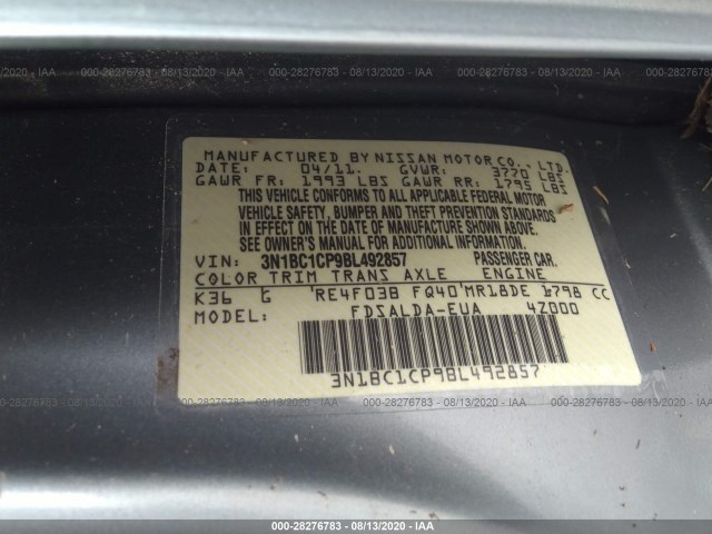 Photo 8 VIN: 3N1BC1CP9BL492857 - NISSAN VERSA 