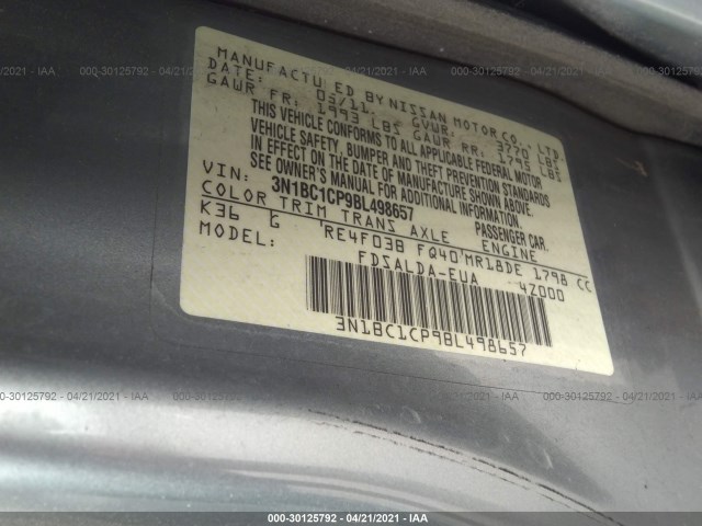 Photo 8 VIN: 3N1BC1CP9BL498657 - NISSAN VERSA 