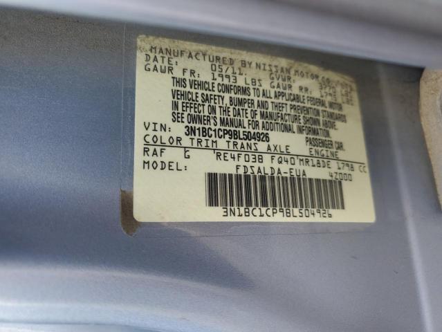 Photo 9 VIN: 3N1BC1CP9BL504926 - NISSAN VERSA S 