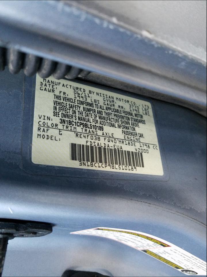 Photo 9 VIN: 3N1BC1CP9BL510189 - NISSAN VERSA 