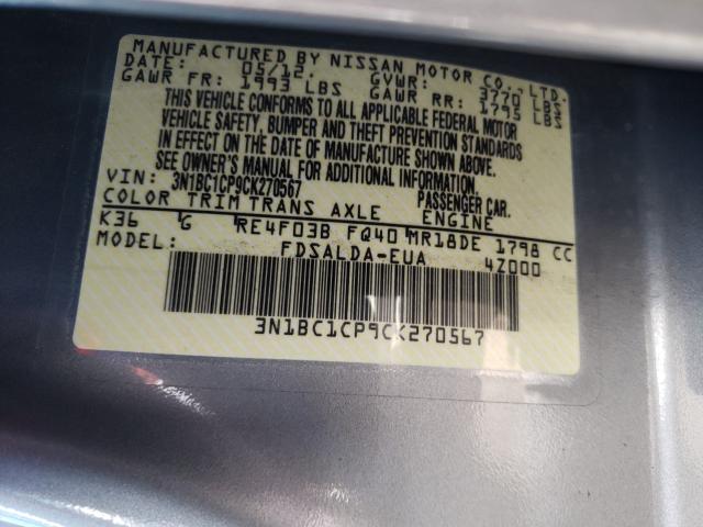 Photo 9 VIN: 3N1BC1CP9CK270567 - NISSAN VERSA S 