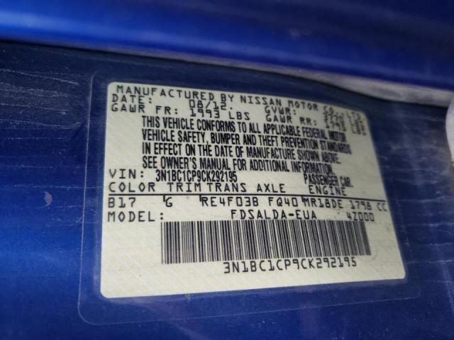 Photo 9 VIN: 3N1BC1CP9CK292195 - NISSAN VERSA S 