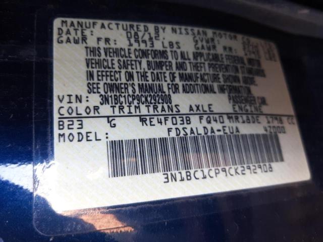 Photo 11 VIN: 3N1BC1CP9CK292908 - NISSAN VERSA S 