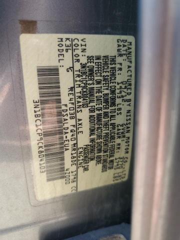 Photo 11 VIN: 3N1BC1CP9CK804103 - NISSAN VERSA 