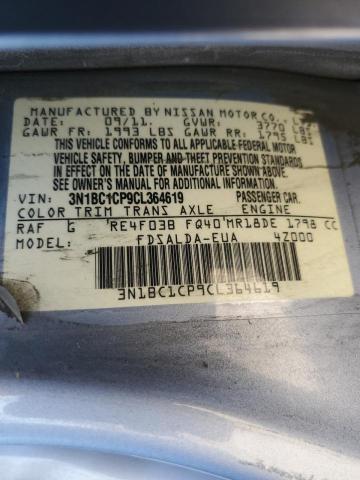 Photo 11 VIN: 3N1BC1CP9CL364619 - NISSAN VERSA 