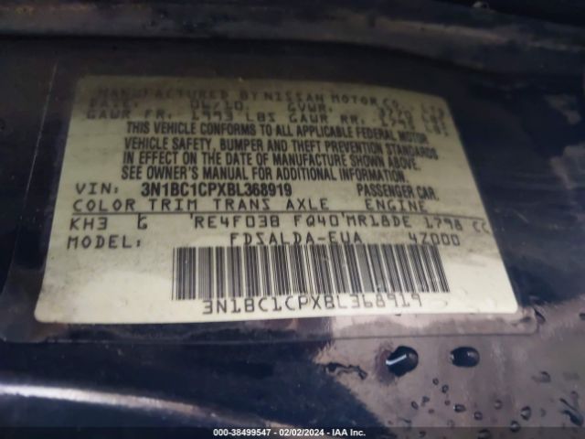 Photo 8 VIN: 3N1BC1CPXBL368919 - NISSAN VERSA 