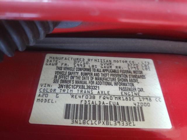 Photo 9 VIN: 3N1BC1CPXBL393321 - NISSAN VERSA S 