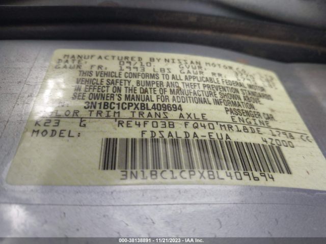 Photo 8 VIN: 3N1BC1CPXBL409694 - NISSAN VERSA 