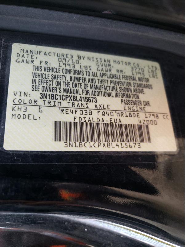 Photo 9 VIN: 3N1BC1CPXBL415673 - NISSAN VERSA S 