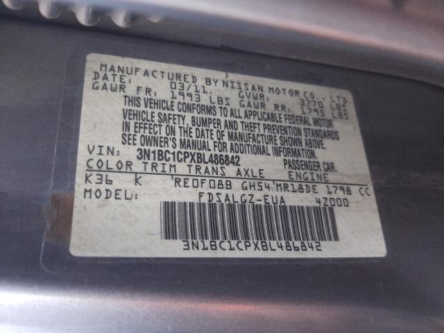 Photo 9 VIN: 3N1BC1CPXBL486842 - NISSAN VERSA S 