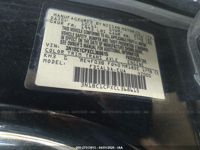 Photo 8 VIN: 3N1BC1CPXCL368615 - NISSAN VERSA 