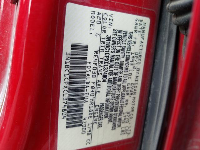 Photo 9 VIN: 3N1BC1CPXCL374804 - NISSAN VERSA S 