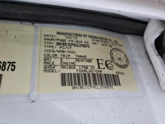 Photo 12 VIN: 3N1BC1CPXCL376875 - NISSAN VERSA 