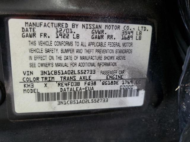 Photo 12 VIN: 3N1CB51A02L552733 - NISSAN SENTRA 