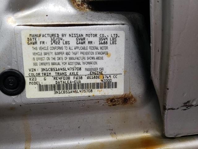 Photo 12 VIN: 3N1CB51A45L475708 - NISSAN SENTRA 1.8 