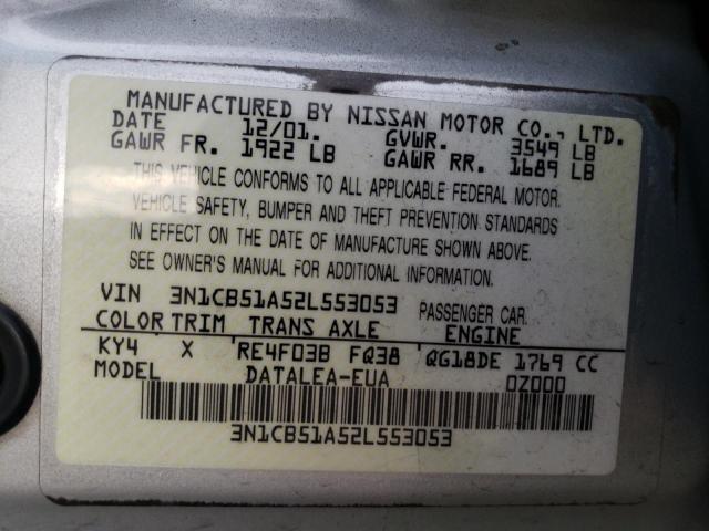 Photo 12 VIN: 3N1CB51A52L553053 - NISSAN SENTRA 