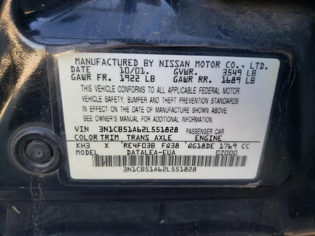 Photo 12 VIN: 3N1CB51A62L551828 - NISSAN SENTRA GXE 