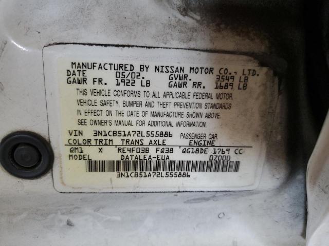 Photo 11 VIN: 3N1CB51A72L555886 - NISSAN SENTRA GXE 