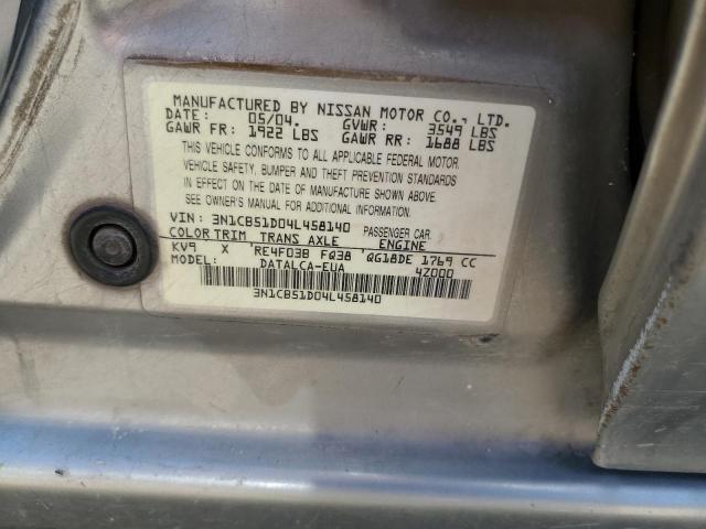 Photo 11 VIN: 3N1CB51D04L458140 - NISSAN SENTRA 