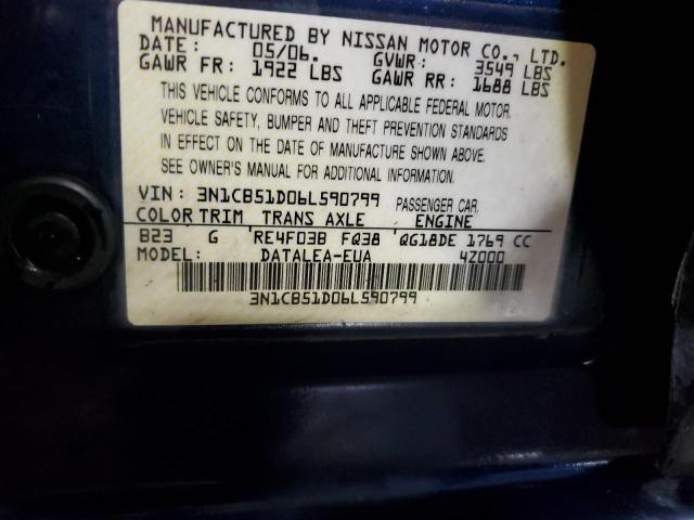 Photo 11 VIN: 3N1CB51D06L590799 - NISSAN SENTRA 