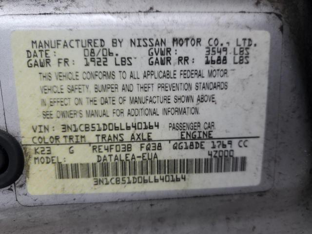 Photo 11 VIN: 3N1CB51D06L640164 - NISSAN SENTRA 