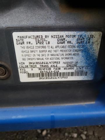 Photo 11 VIN: 3N1CB51D11L473953 - NISSAN SENTRA 