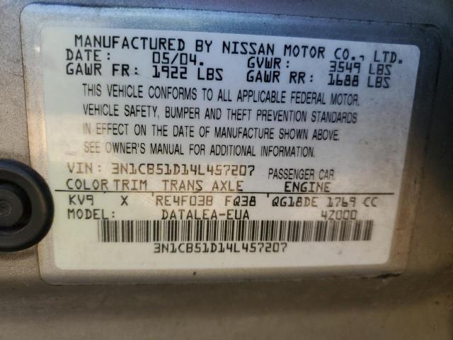 Photo 11 VIN: 3N1CB51D14L457207 - NISSAN SENTRA 