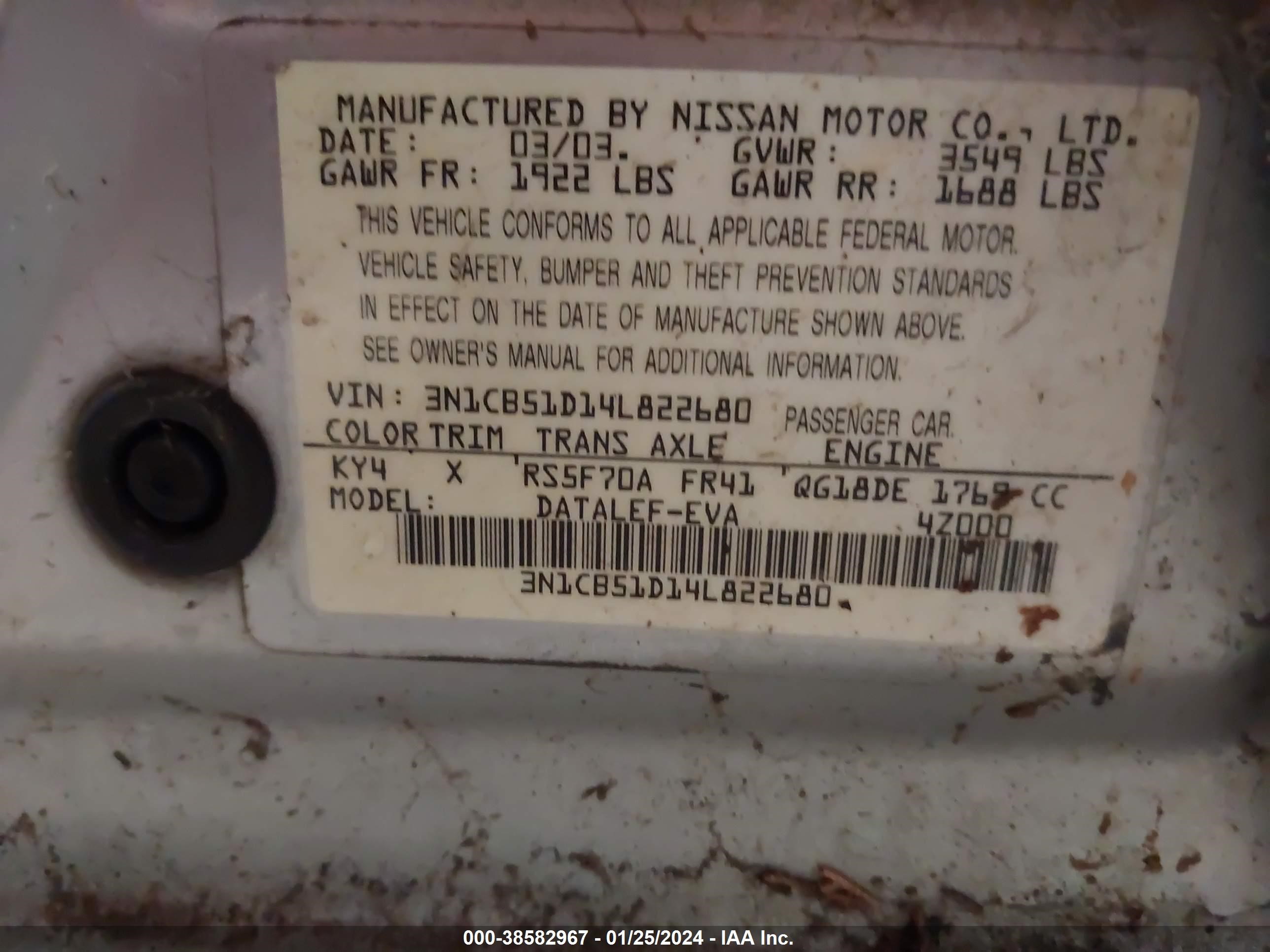 Photo 8 VIN: 3N1CB51D14L822680 - NISSAN SENTRA 