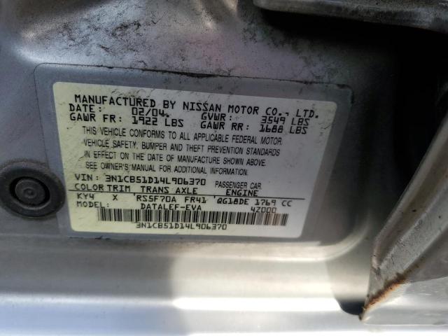 Photo 11 VIN: 3N1CB51D14L906370 - NISSAN SENTRA 