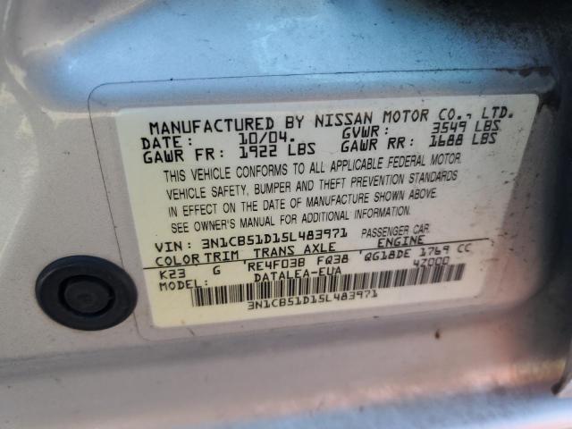 Photo 11 VIN: 3N1CB51D15L483971 - NISSAN SENTRA 1.8 