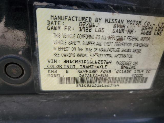 Photo 11 VIN: 3N1CB51D16L620764 - NISSAN SENTRA 