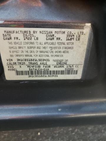 Photo 11 VIN: 3N1CB51D21L503431 - NISSAN SENTRA XE 