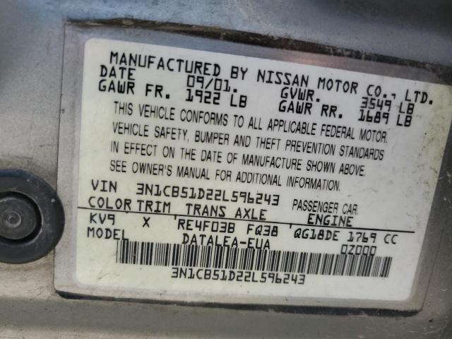 Photo 11 VIN: 3N1CB51D22L596243 - NISSAN SENTRA 