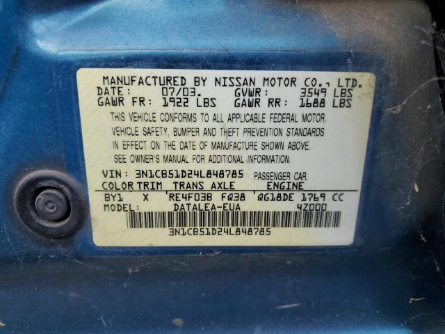 Photo 11 VIN: 3N1CB51D24L848785 - NISSAN SENTRA 