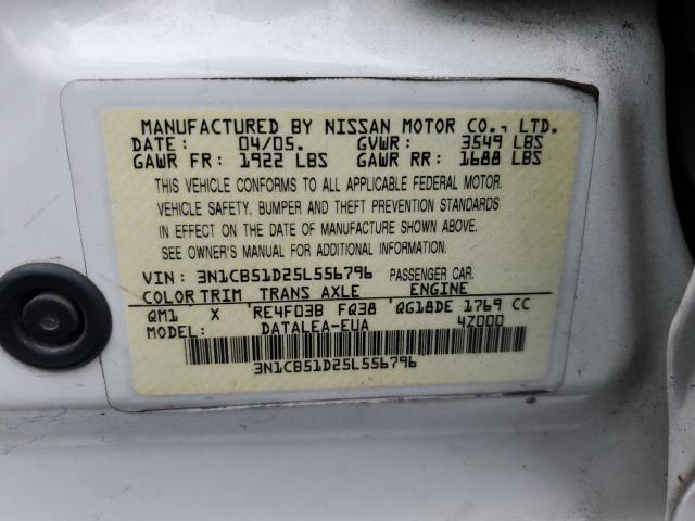 Photo 11 VIN: 3N1CB51D25L556796 - NISSAN SENTRA 1.8 