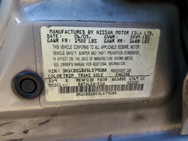 Photo 11 VIN: 3N1CB51D25L579088 - NISSAN SENTRA 1.8 