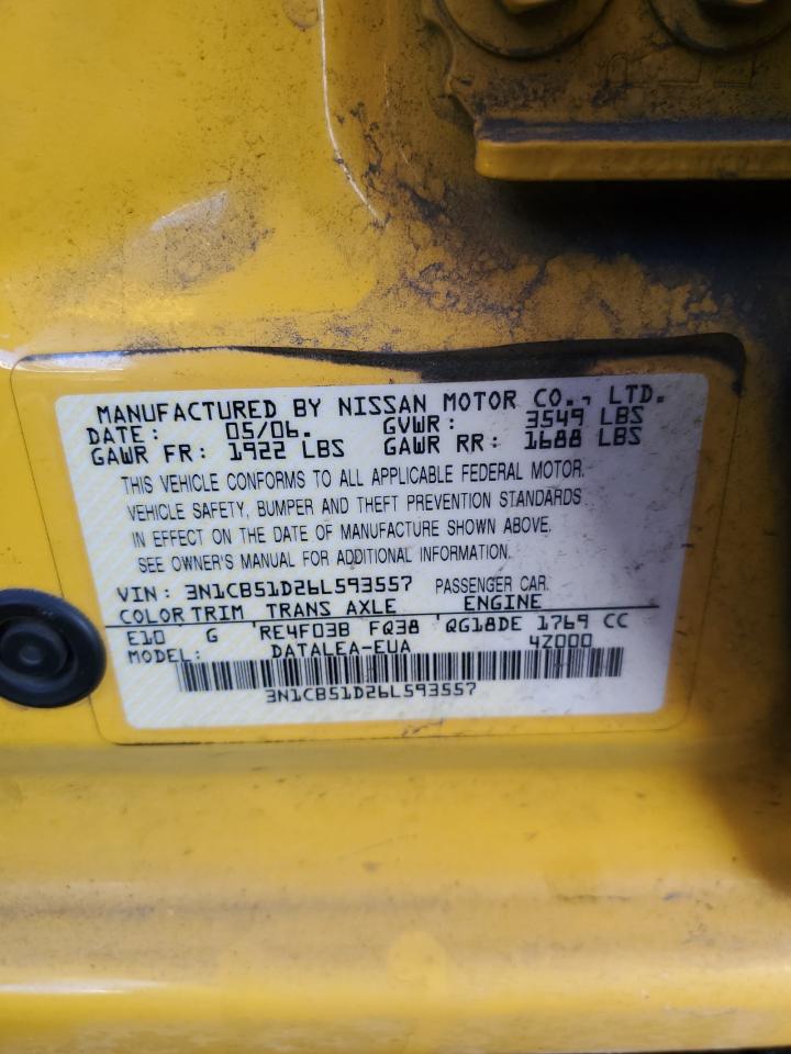 Photo 11 VIN: 3N1CB51D26L593557 - NISSAN SENTRA 